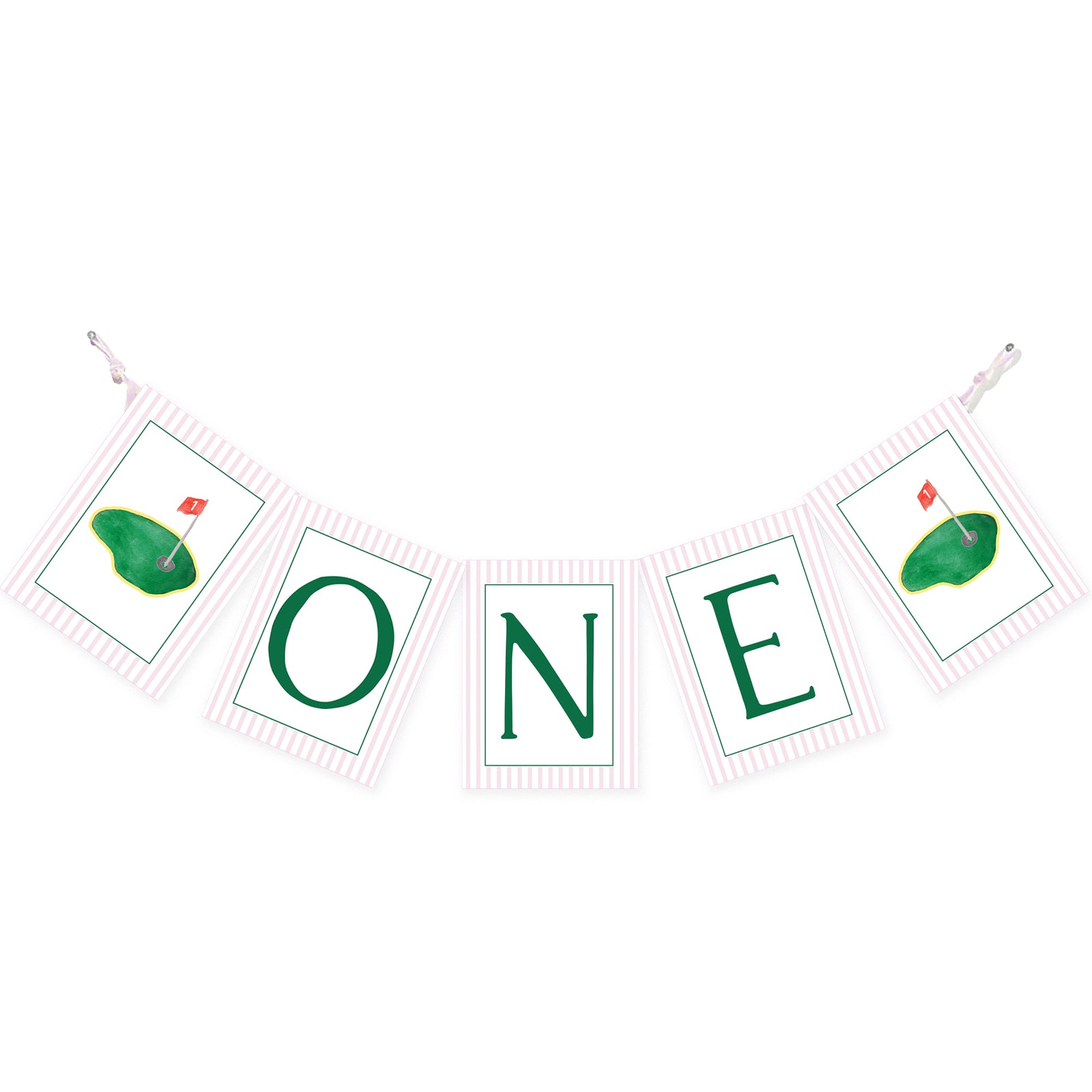 Golf Themed 1st Birthday High Chair Banner