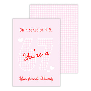 67 Gingham Valentines Tags