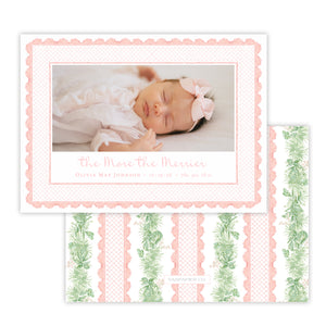 Pink Lace Christmas Card