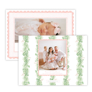Pink Lace Christmas Card