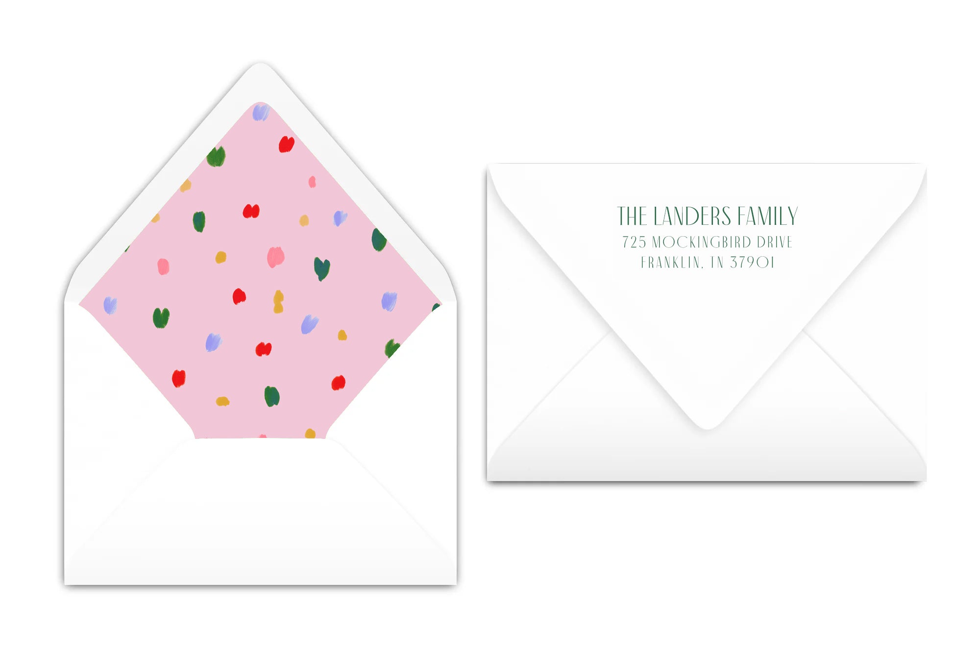 Pink Merry Christmas Card