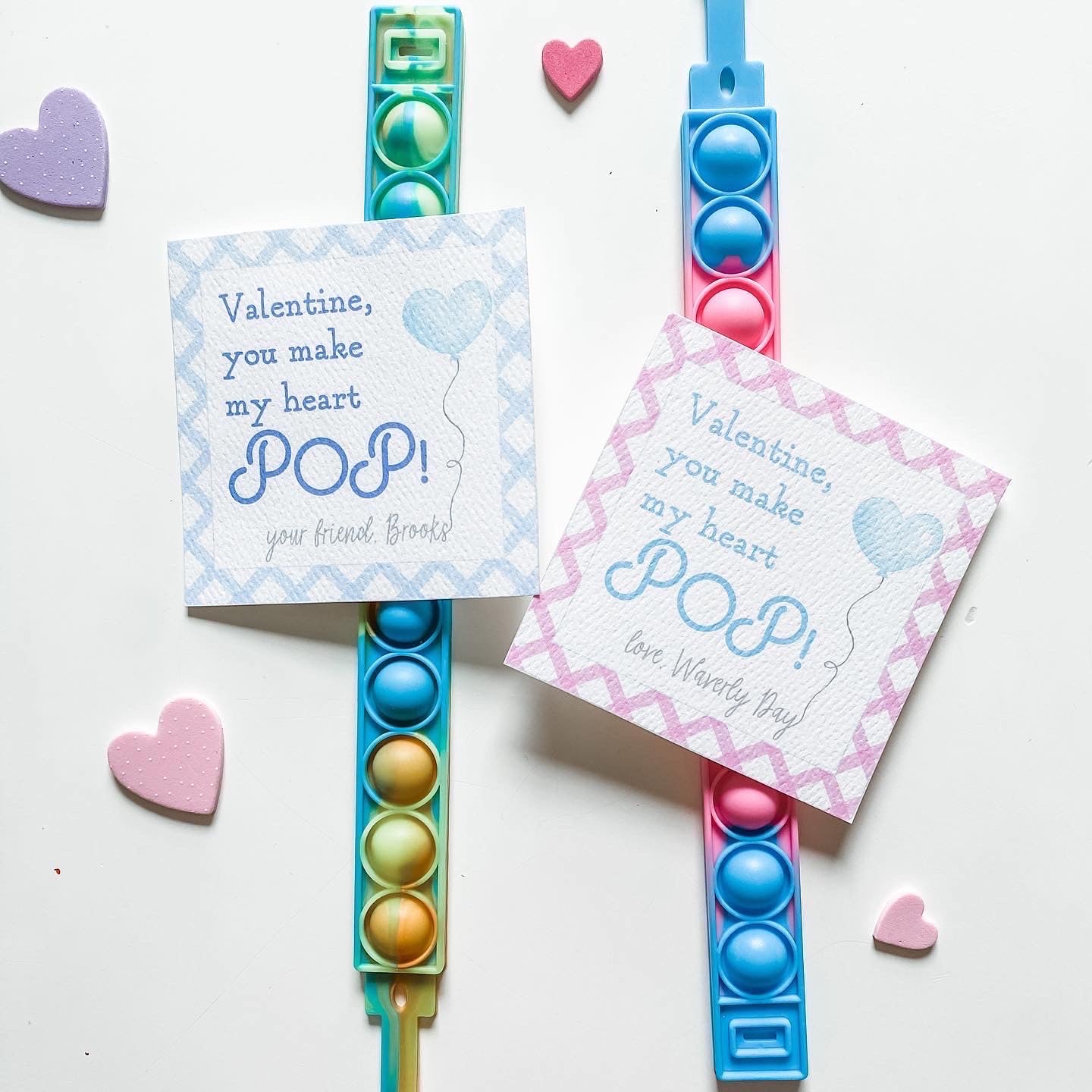 Heart Pop Valentine Tags