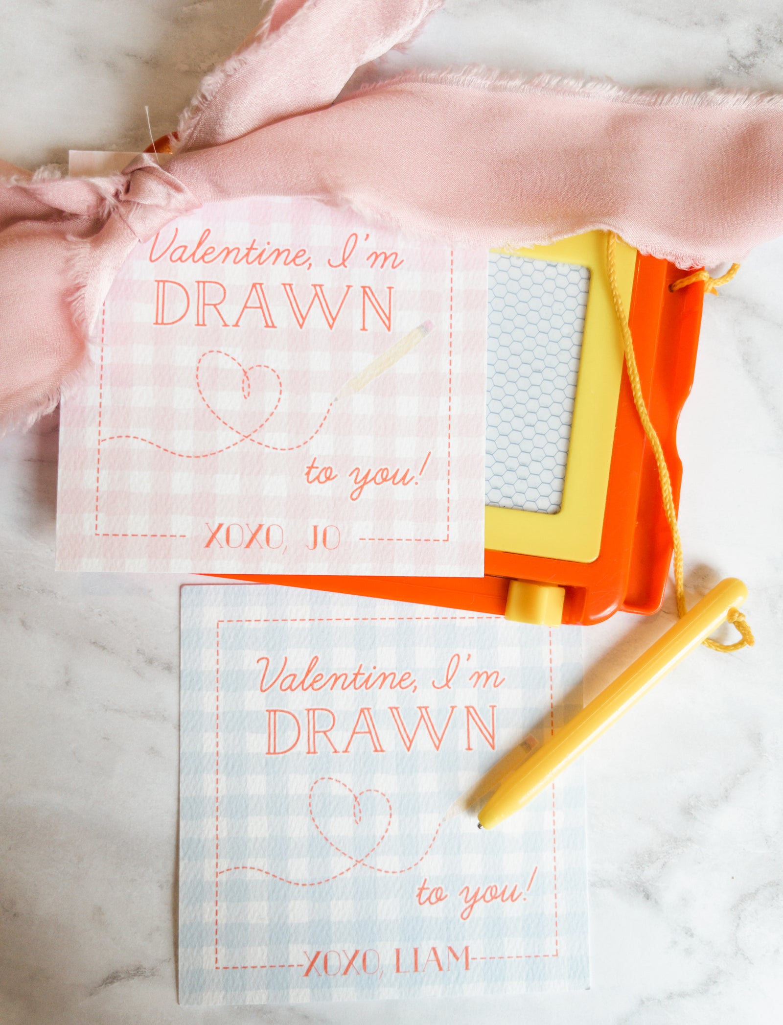 Drawn to You Valentine Tags