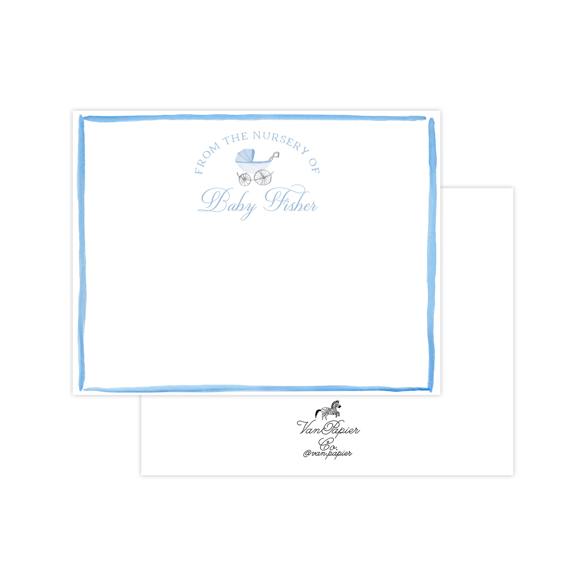 Baby Boy Carriage Stationery