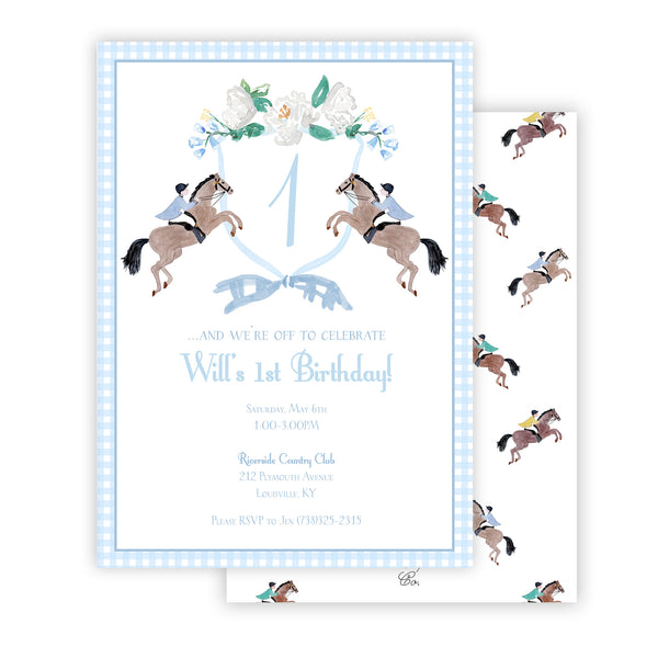 Derby Birthday Invitation - Van Papier Co.