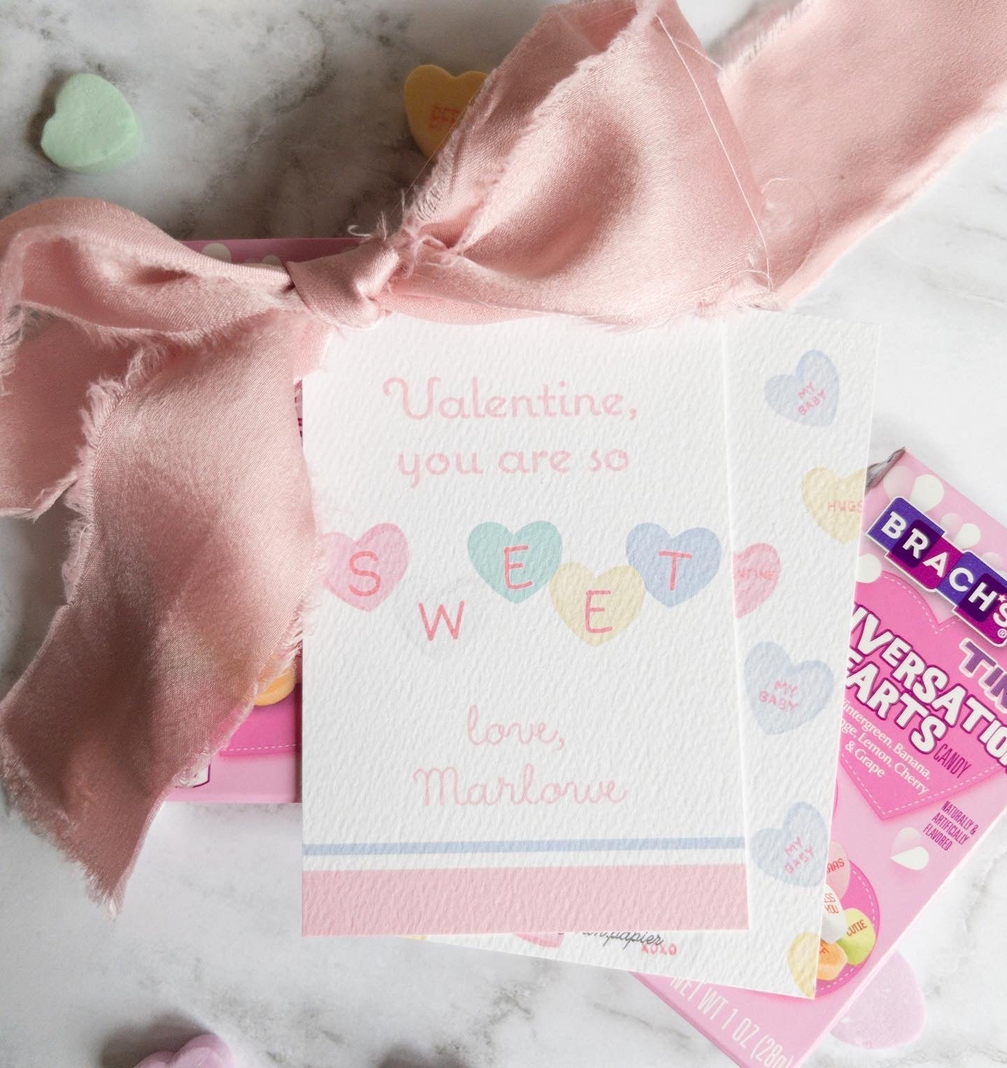Conversation Hearts So Sweet Valentines Tags