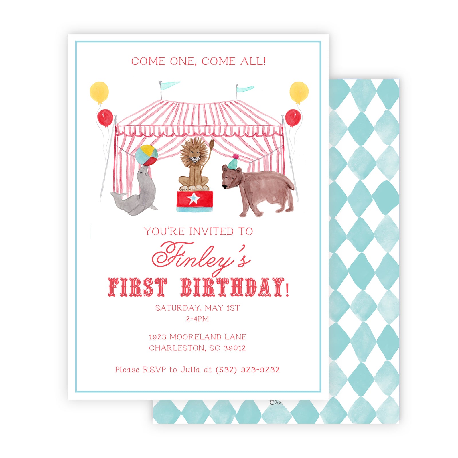 Circus Birthday Invitation