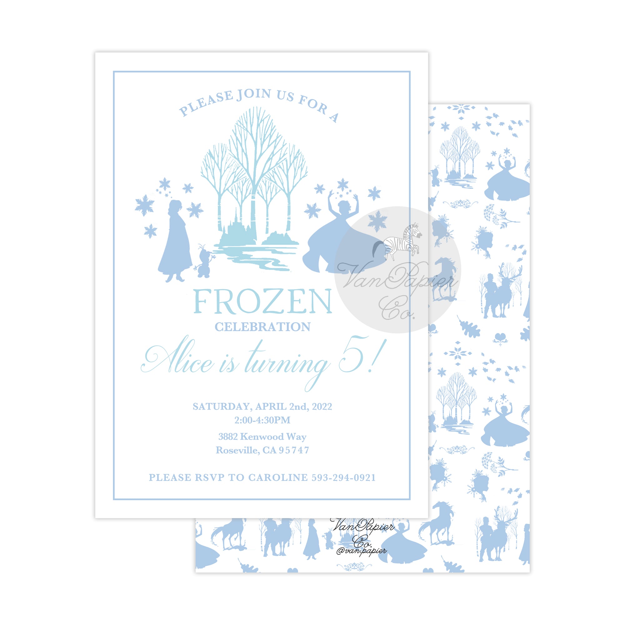 Frozen Birthday Invitations