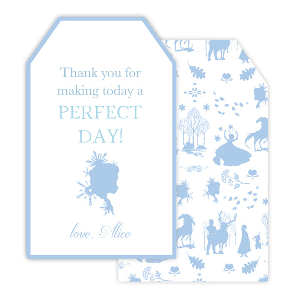 Watercolor Frozen Favor Tags