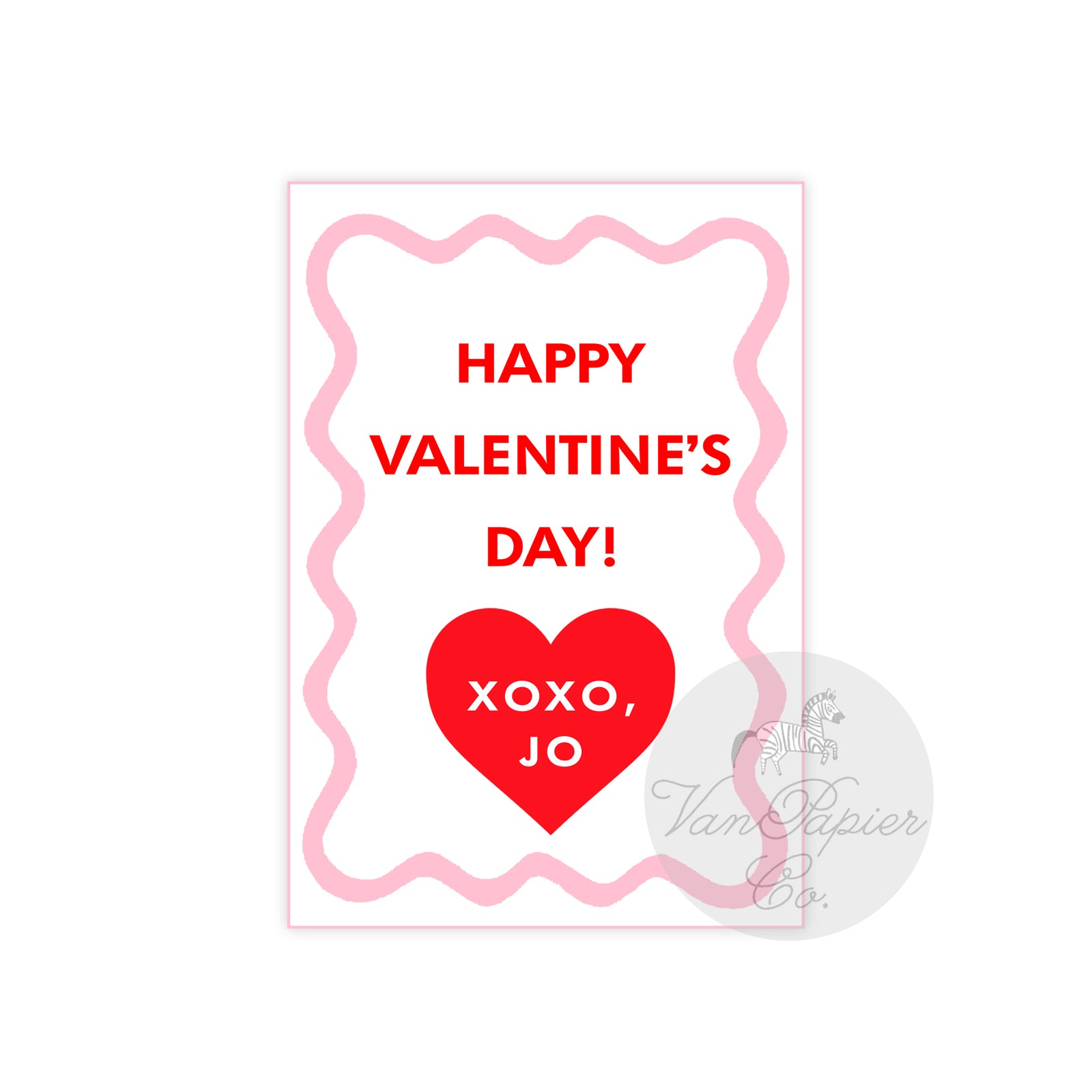 Squiggle Border Valentine Tags