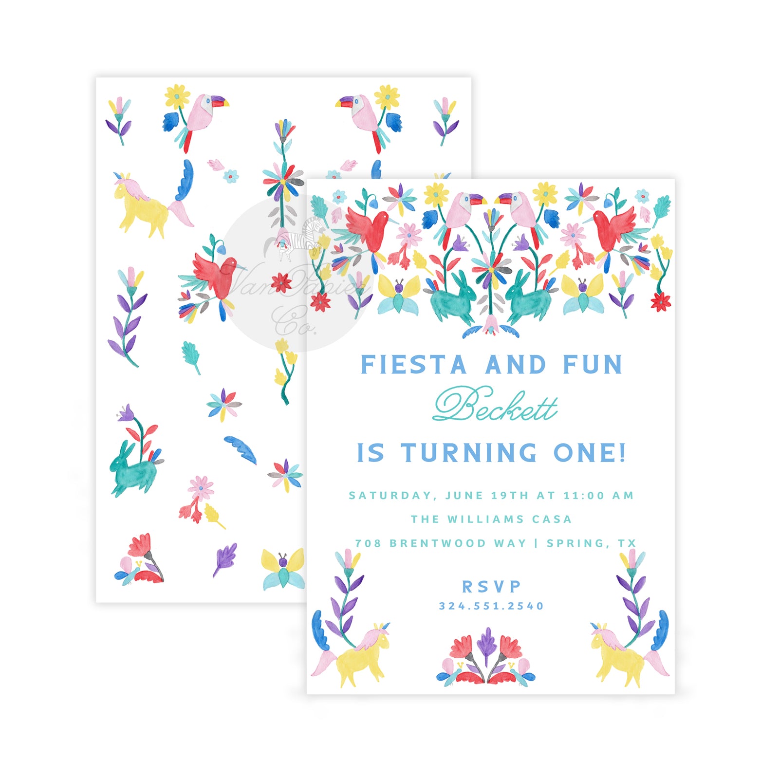 First Fiesta Birthday Invitation