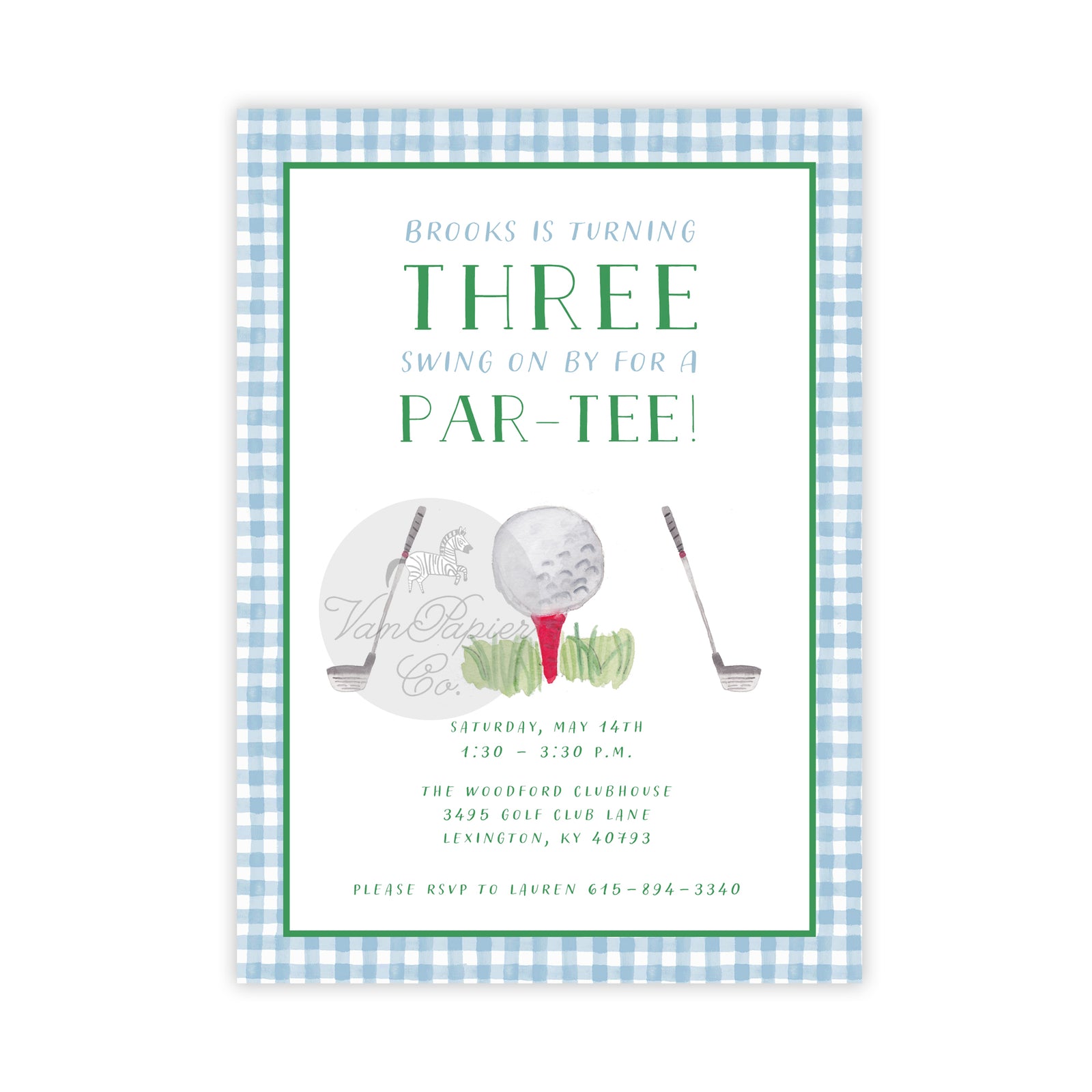 Golf Par-Tee Birthday Invitation