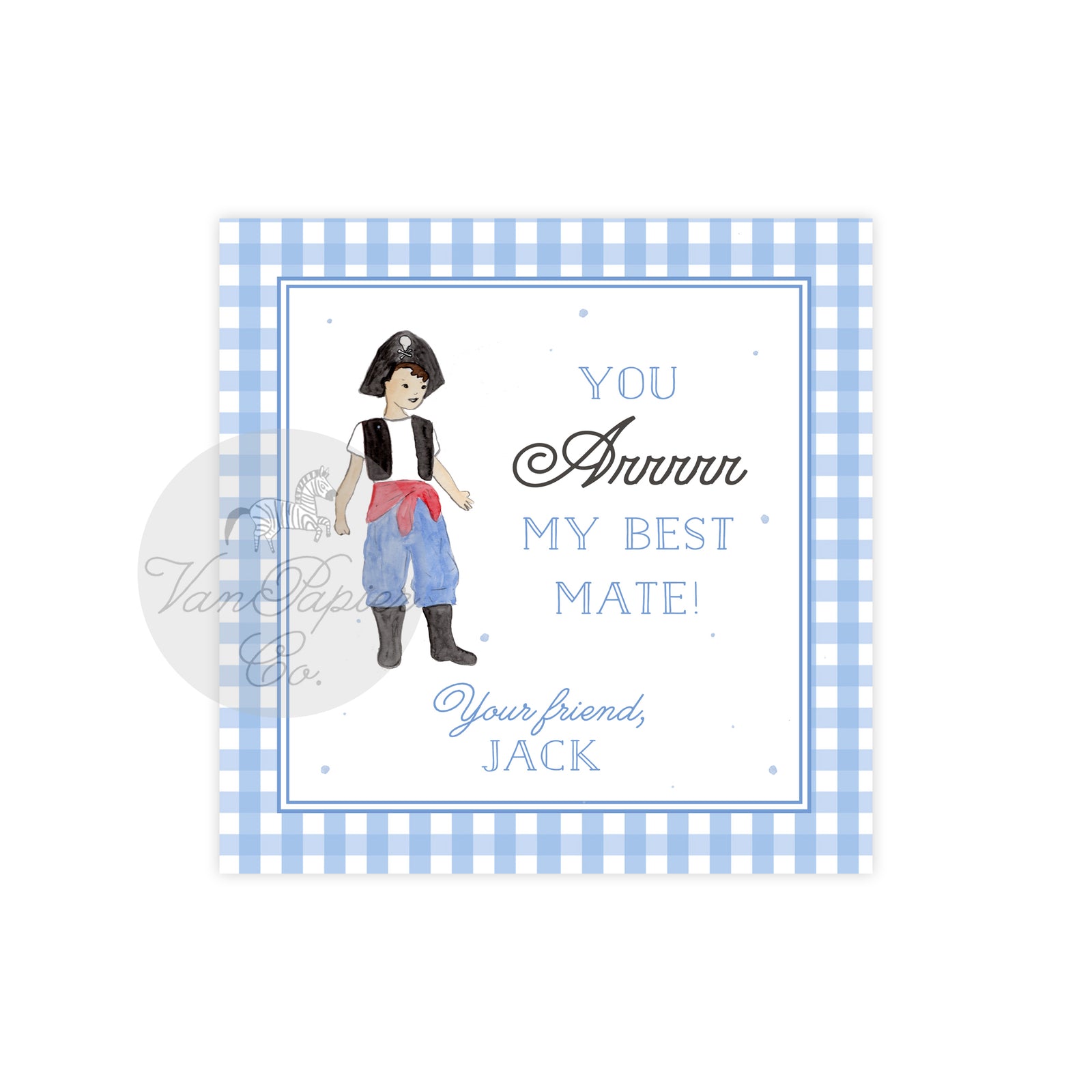 Pirate Valentine Tags