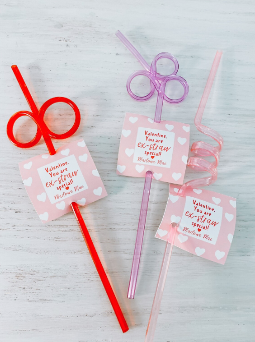Ex-Straw Special Valentine Tags