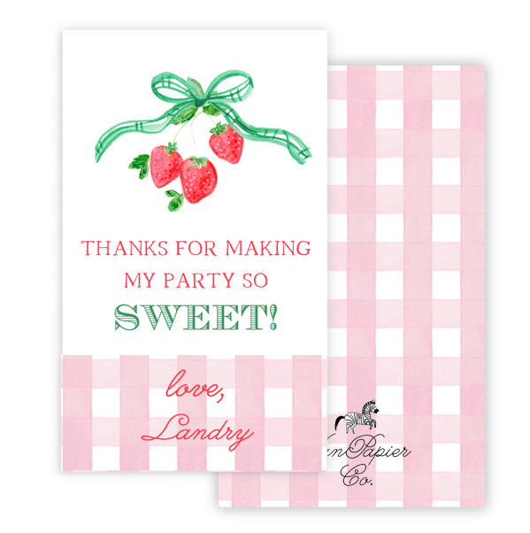 Berry First Birthday Favor Tags